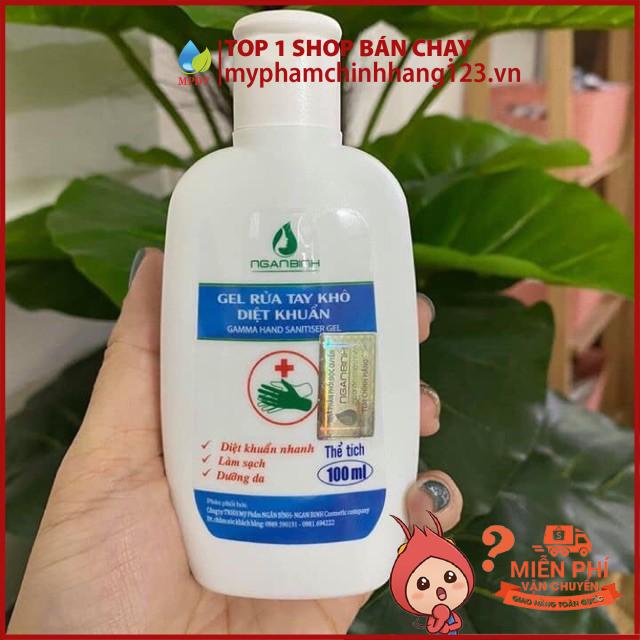 Gel rửa tay khô Ngân Bình Chính Hãng Có Giấy Kiểm Định Công Bố Của Bộ Y Tế