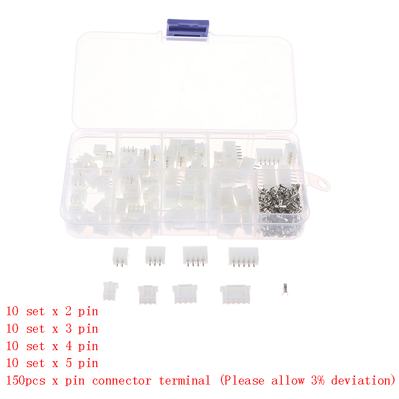 1 Hộp Đầu Nối Dây Điện Jst-Xh 2 / 3 / 4 / 5pin Xh2.54Mm