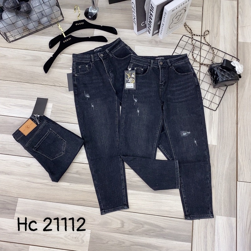 Quần jean baggy rách co giãn