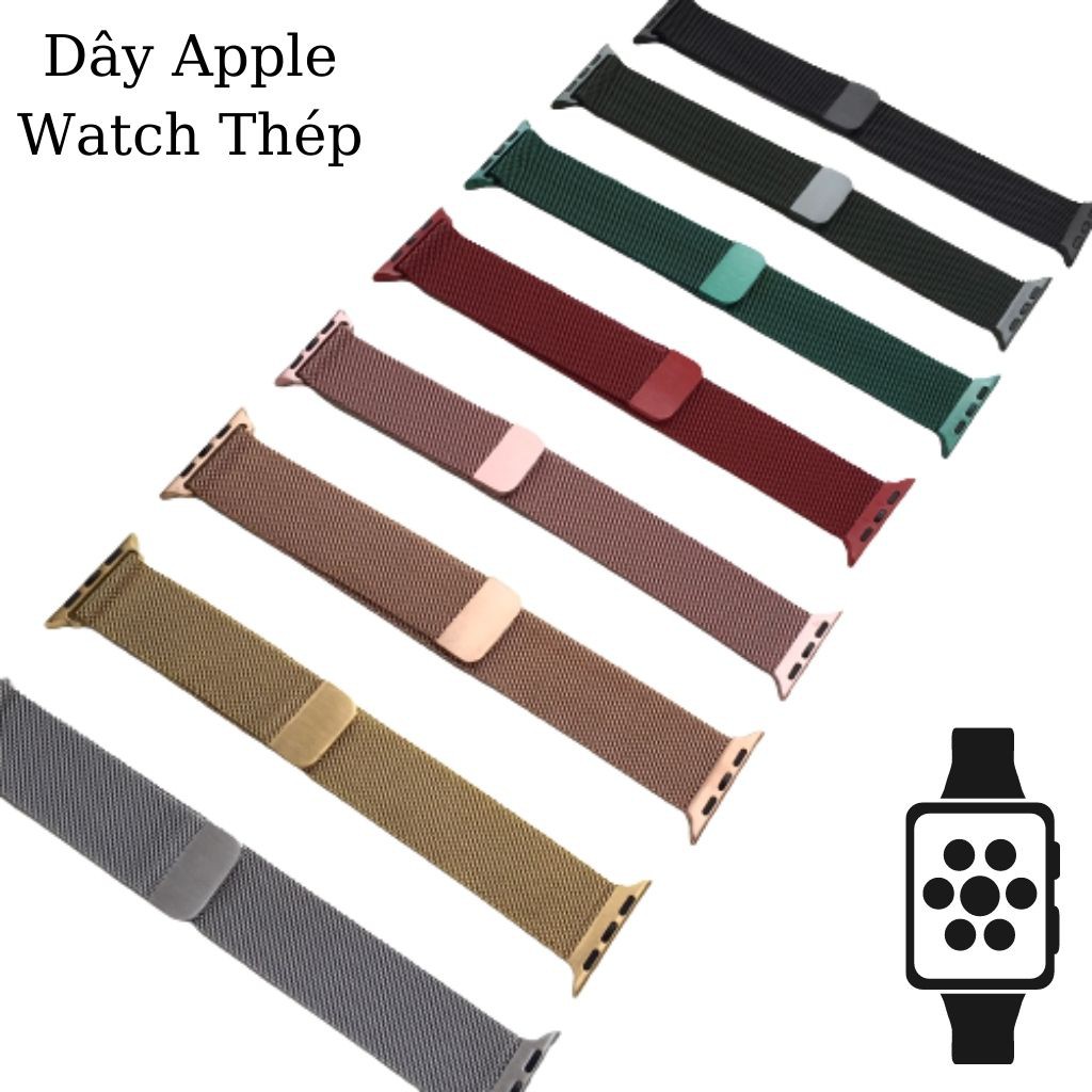 Dây Đồng Hồ Thông Minh⚡ Dây AP Watch Thép Không Gỉ Milanese Loop Sang Chảnh-Hot Trend ⚡ Series 5/4/3/2/1 - Tuấn Case 75