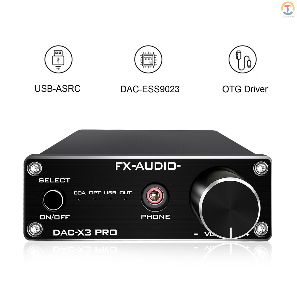 Bộ Khuếch Đại Âm Thanh Xe Hơi FX-Audio X3PRO DAC Kỹ Thuật Số Qua Analog Bằng PC-USB/USB/Coaxial DC5V EU Plug