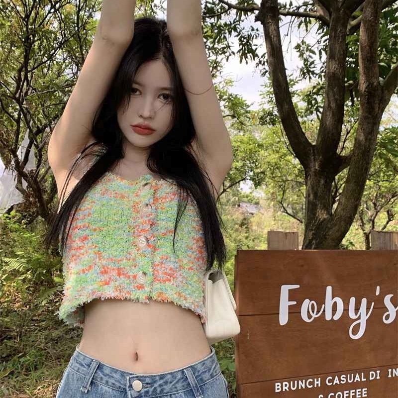 Áo hai dây PERTY phong cách Hàn Quốc gợi cảm thời trang mùa hè cho nữ