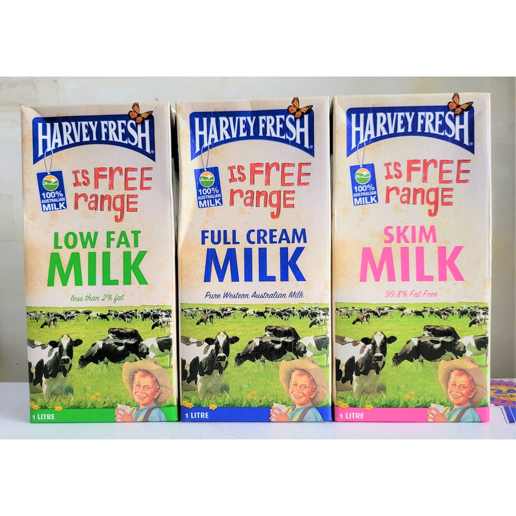[Hộp 1 Lít – X.LÁ] SỮA TIỆT TRÙNG ÍT BÉO [Australia] HARVEY FRESH UHT Low Fat Milk (pkg)