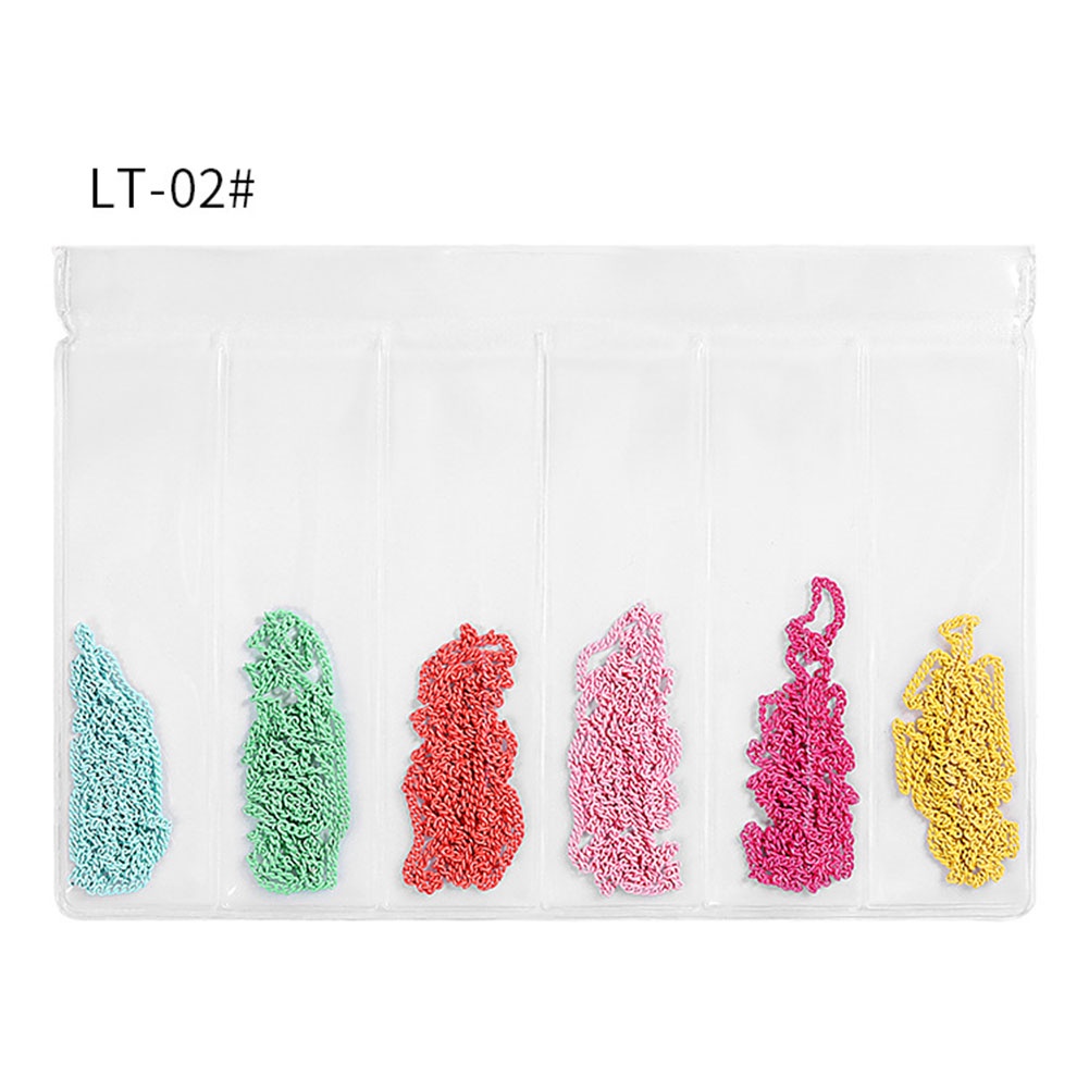 [Hàng mới về] Dây xích hợp kim 3D nhiều kích cỡ màu sắc đính móng nghệ thuật