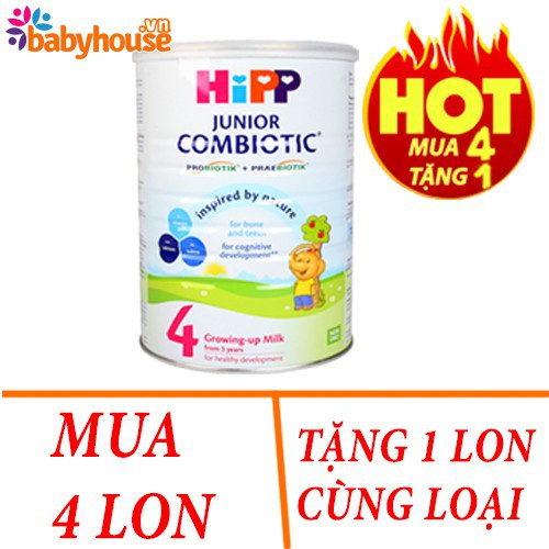 QUÀ TẶNG HOT | Sữa hipp số 1 800g Chính Hãng tặng 1 lon sữa hipp cùng loại khi mua 4 lon