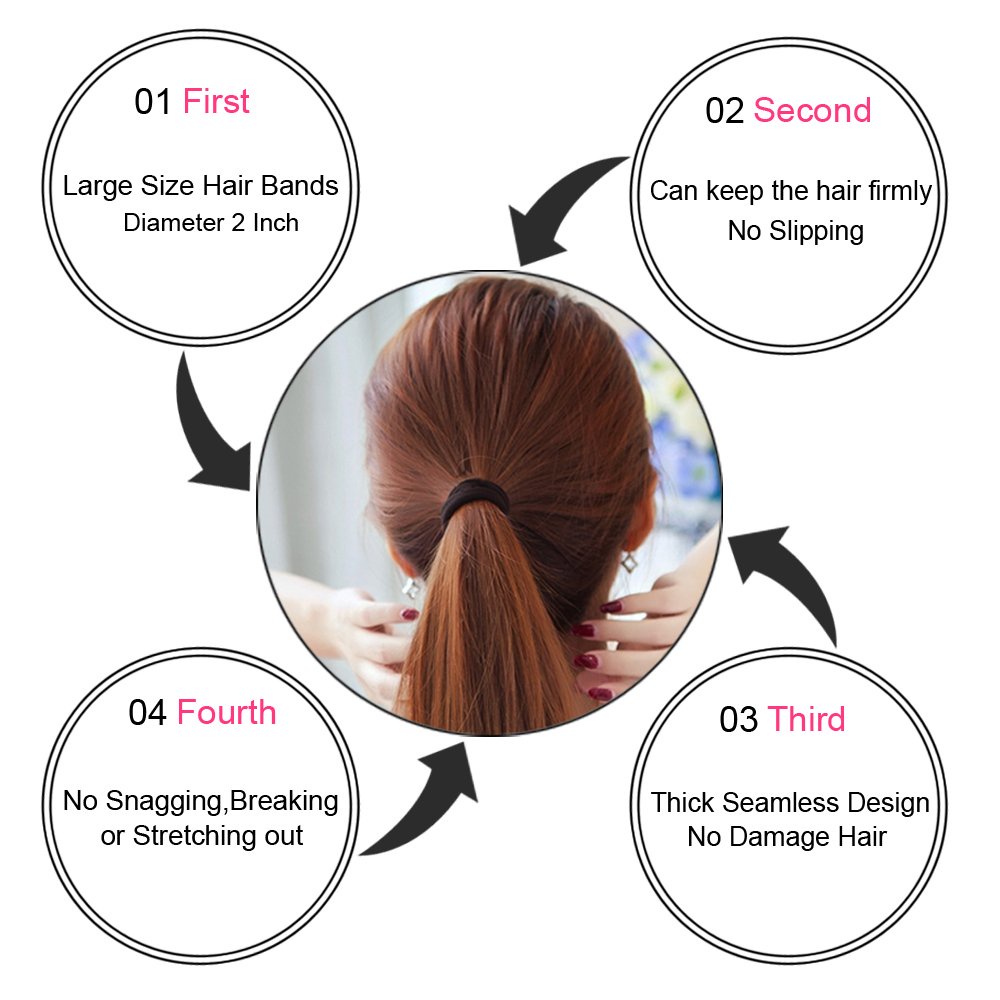 Set 20 dây buộc tóc đuôi ngựa không đường may