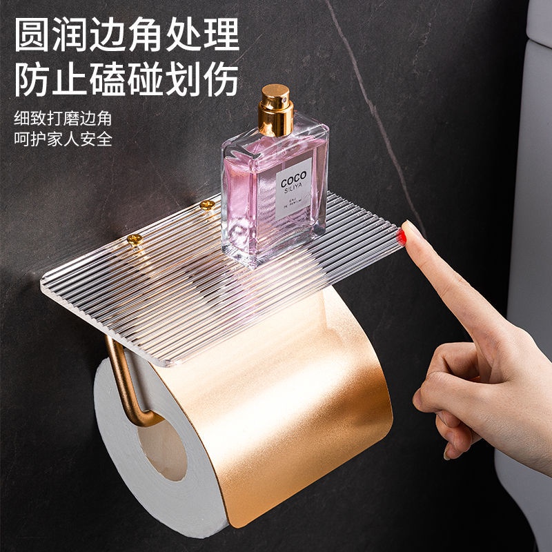 Giá Đỡ Cuộn Giấy Vệ Sinh Gắn Tường Bằng Acrylic Tiện Dụng Cho Phòng Tắm