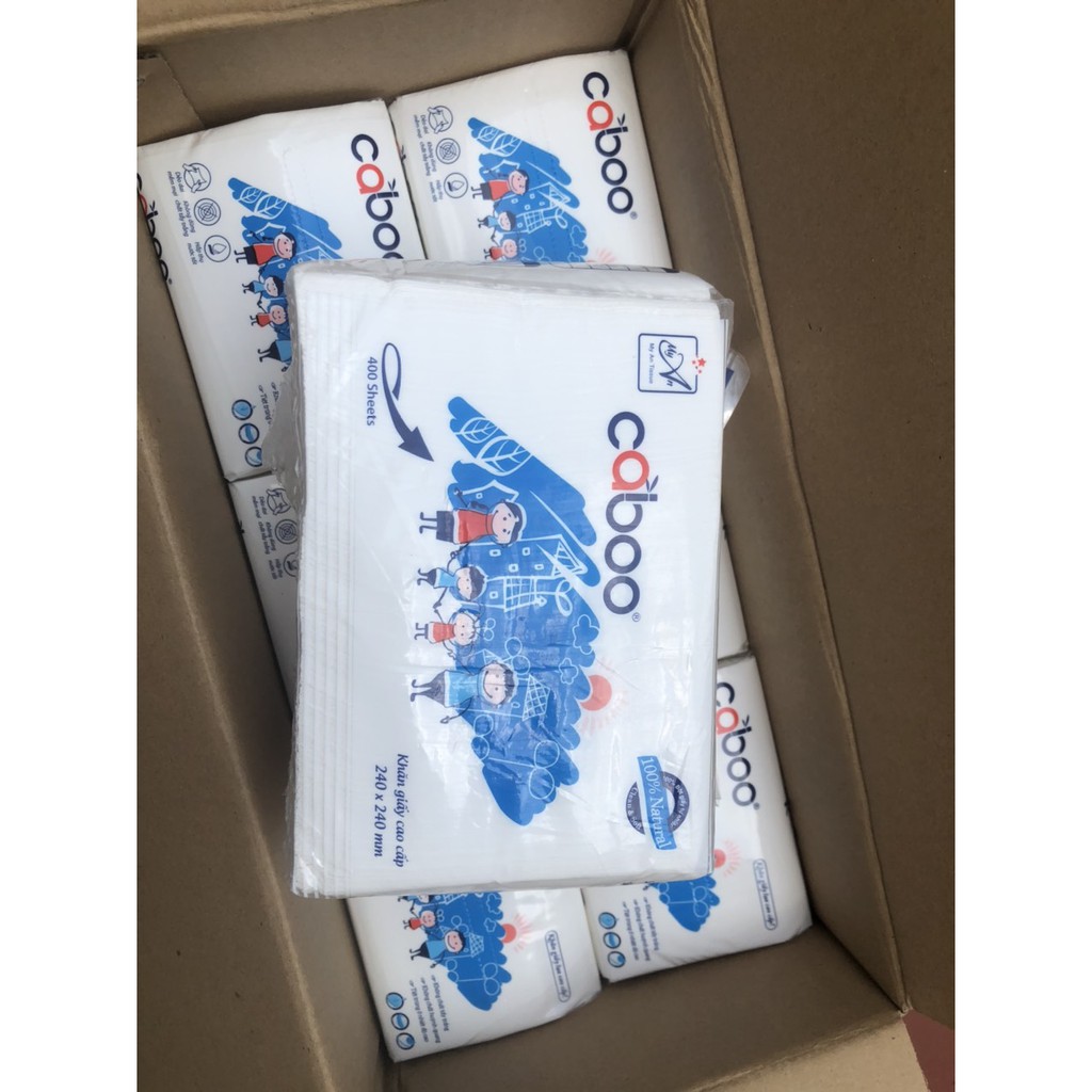 Combo 20 gói giấy rút Caboo  hàng 3 lớp (1 gói 300 tờ)