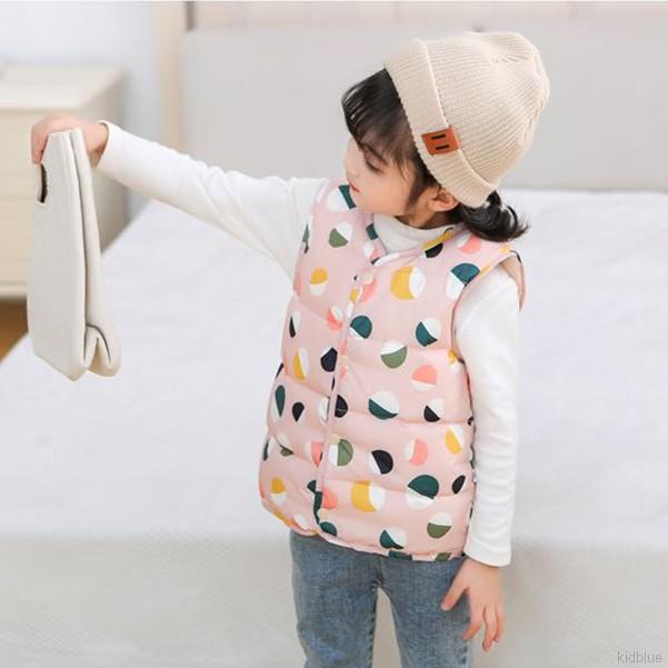 Áo Khoác Phao Sát Nách Phong Cách Hàn Quốc Cho Bé