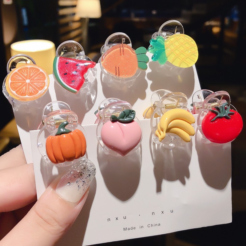 Set kẹp tóc phối hình trái cây phong cách Hàn Quốc đáng yêu