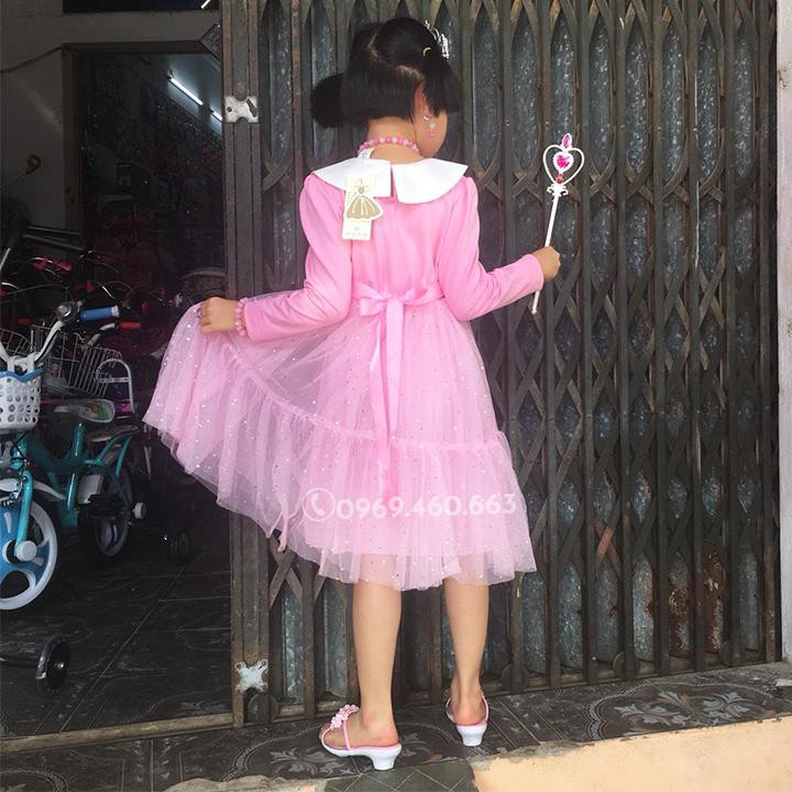 🔥Xả Hàng🔥 Váy Elsa Thu Đông Quảng Châu Tặng Phụ Kiện Hàng Đẹp Cho Bé