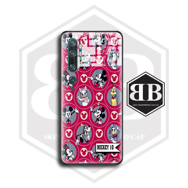 Ốp lưng kính cường lực Xiaomi Redmi Note 10 CC9 Pro / Redmi K20 Mi 9T / Mi CC9 Mi A3 Lite / Note 9 Pro Max chuột mickey | BigBuy360 - bigbuy360.vn