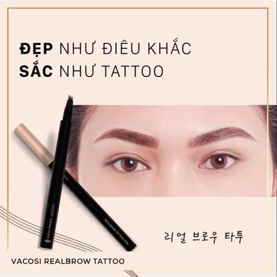 Bút Kẻ Sợi Chân Mày Vacosi Natural Studio Real Brow Tattoo Pen