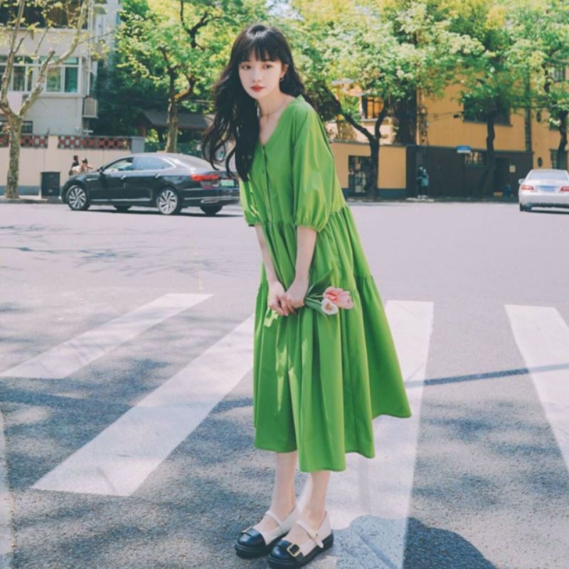 ĐẦM BABYDOLL XANH