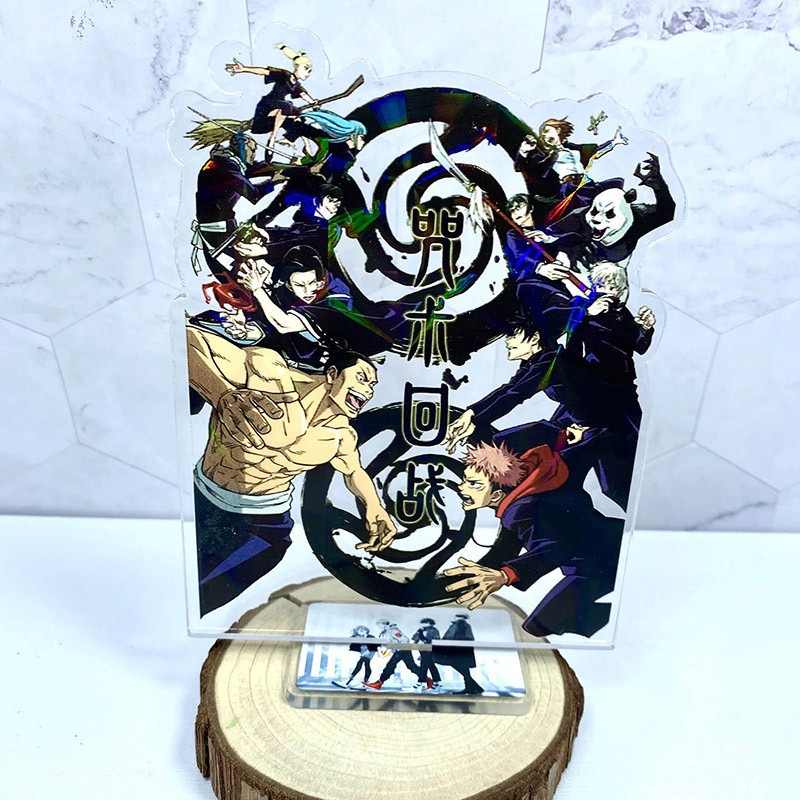 Mô hình đứng nhân vật Itadori Yuuji Fushigura Megumi bằng acrylic cỡ 15cm để bàn trang trí