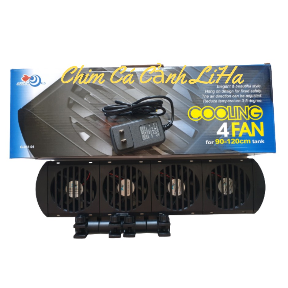 Quạt Tản Nhiệt Cooling Fan G-051-04 (4 Fan) - Quạt Tản Nhiệt Chuyên Dùng Hồ Cá Thủy Sinh