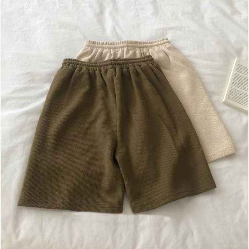 Xiaozhainv Quần Short Lưng Cao Ống Rộng Phong Cách Hàn Quốc Thời Trang Cho Nữ