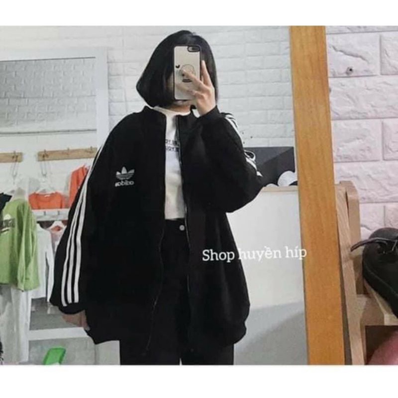 [Rẻ Vô Địch] Áo swt nỉ cổ tròn cotton tay bồng ------- ÁO KHOÁC NỈ THÊU ADIDAS