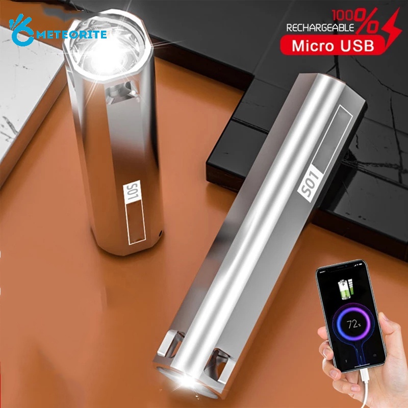 1 Đèn Pin LED 3 Chế Độ Tùy Chỉnh Siêu Sáng Chống Thấm Nước Tiện Dụng Cho Hoạt Động Ngoài Trời