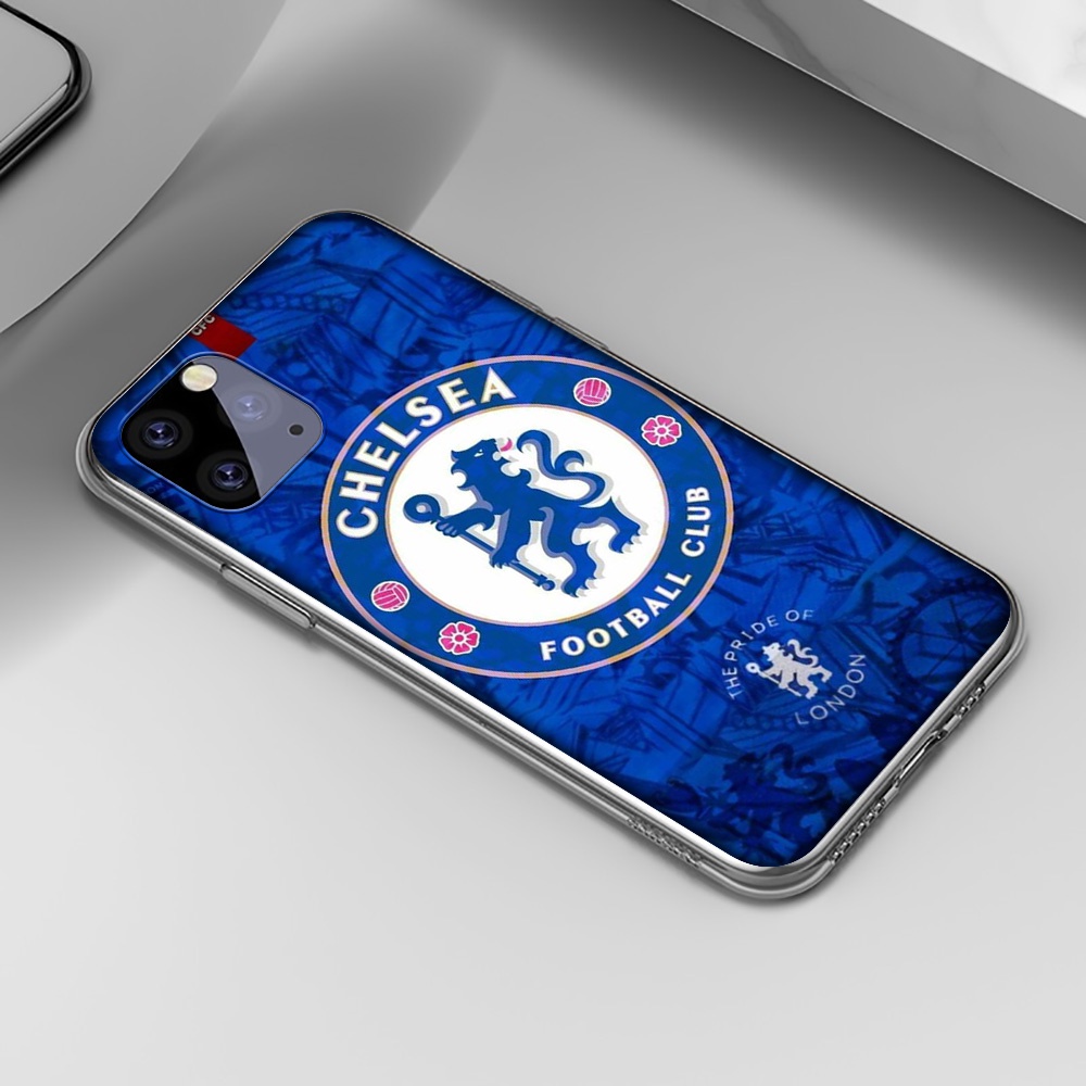 Ốp Điện Thoại Trong Suốt Hình Logo Câu Lạc Bộ Bóng Đá Chelsea Cho iPhone 7 8 Plus 11 Pro Max RCZ35