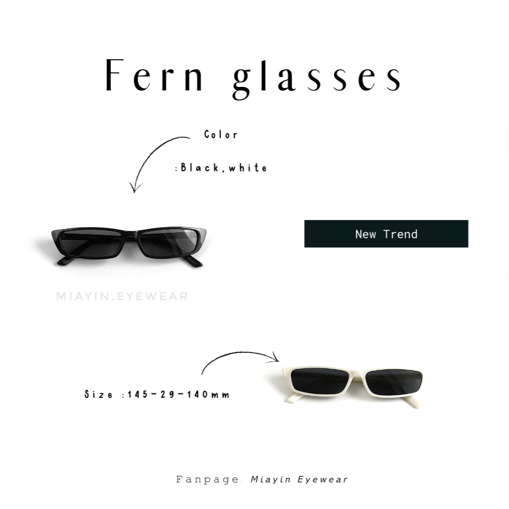 Mắt kính râm bản nhỏ Trendy cá tính- Fern-Miayin.eyewear