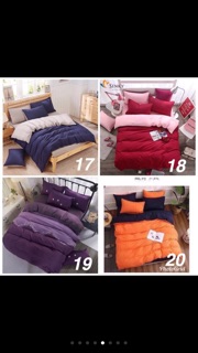 Bộ chăn ga gối poly phối màu cao cấp(chat chọn mẫu)
