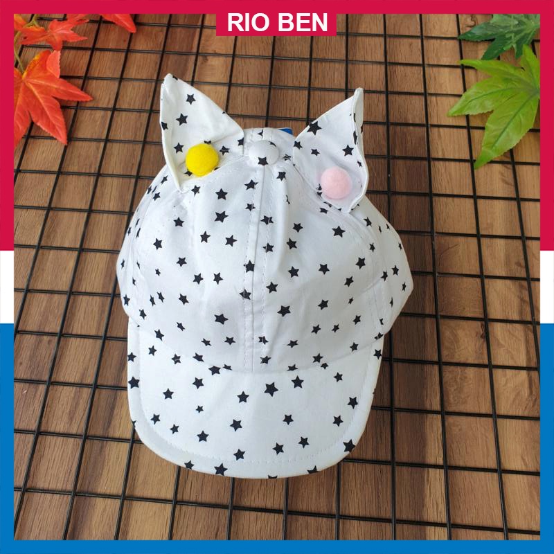 Nón vải mềm cho bé, thiết kế có tai thỏ dễ thương, bé từ 1-3 tuổi RBN041
