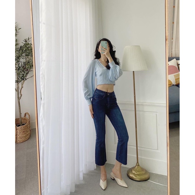 Quần loe ngố lai cắt siêu xinh