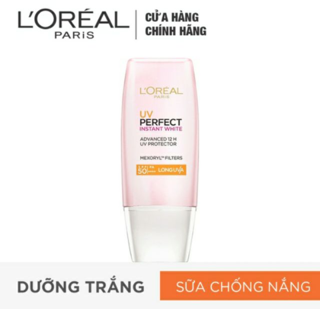 Kem Chống Nắng Dưỡng Da Trắng Sáng Tức Thì L'Oreal Paris SPF50+ Pa++++ 30ml