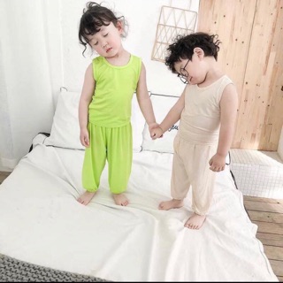 Combo 2 áo ba lỗ kèm quần alibaba cho bé trai/ gái C0008
