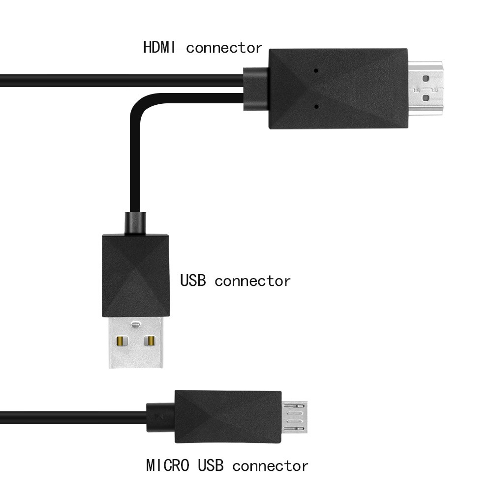 Micro USB MHL to HDMI Cable 5 Pin & 11 Pin HD TV Cables Adapter for SamSung HuaWei Xiaomi HTC MHL to HDMI Adapter