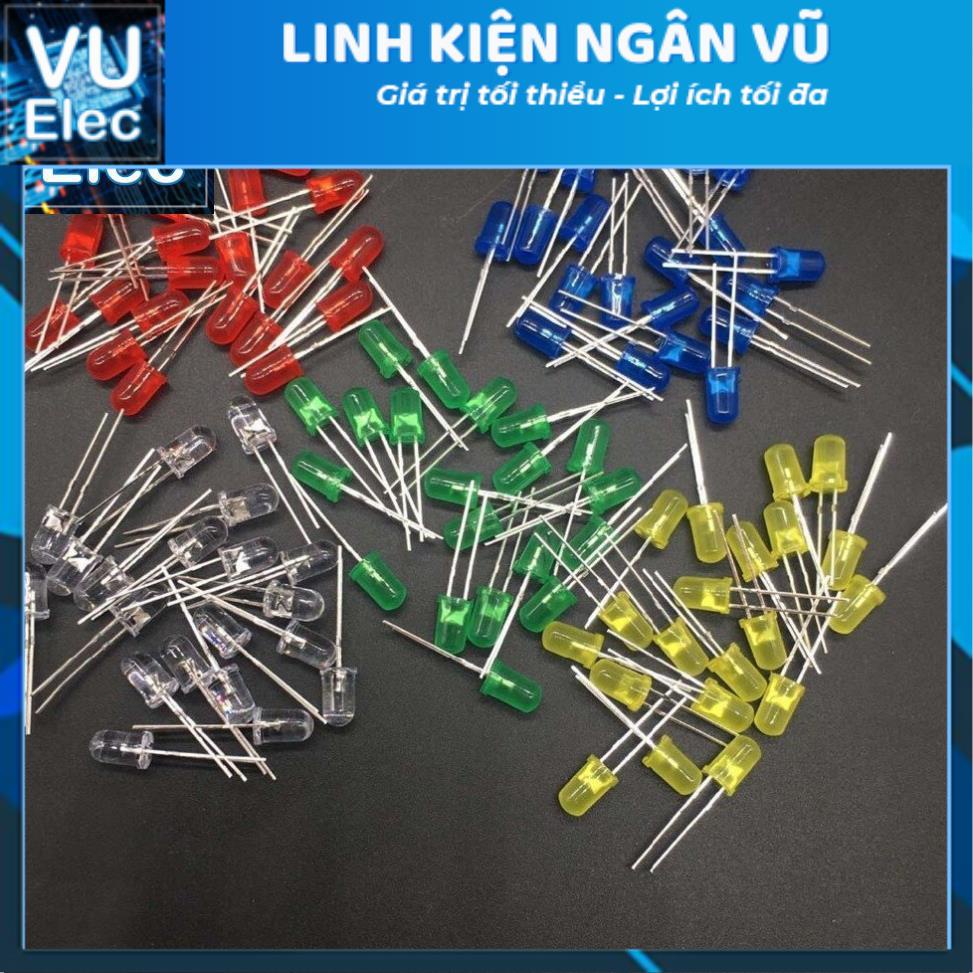 Led 3MM Phủ Đỏ, Vàng, Xanh Lá, Xanh Dương (10c)