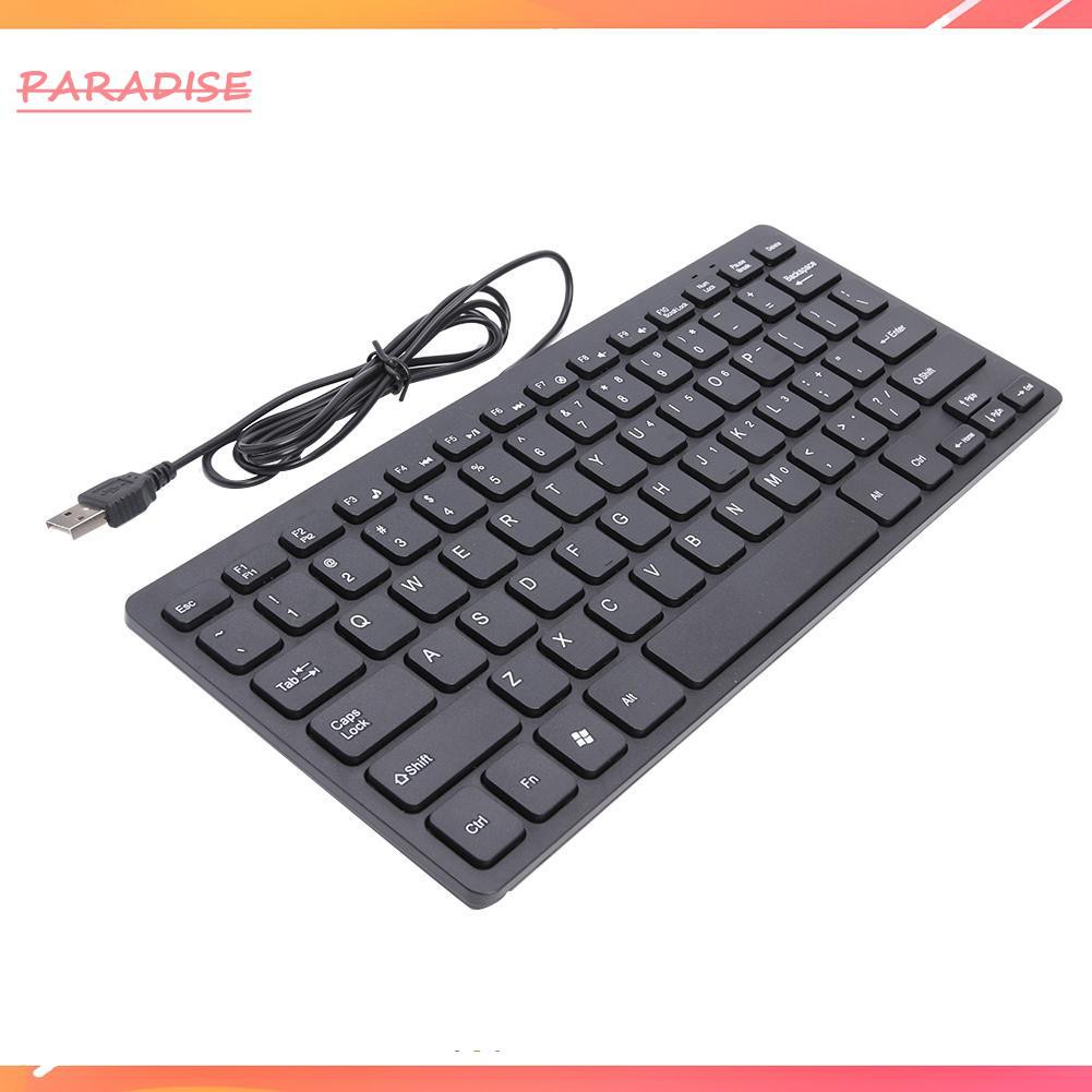 Bàn Phím Nhựa Mỏng Có Dây Usb 78 Phím Thiên Điểu Khiển Không Gây Tiếng Ồn Cho Laptop Paradise1 K1000