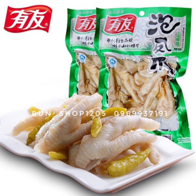 Chân Gà muối cay YUYU gói 210g 180g 100g 80g