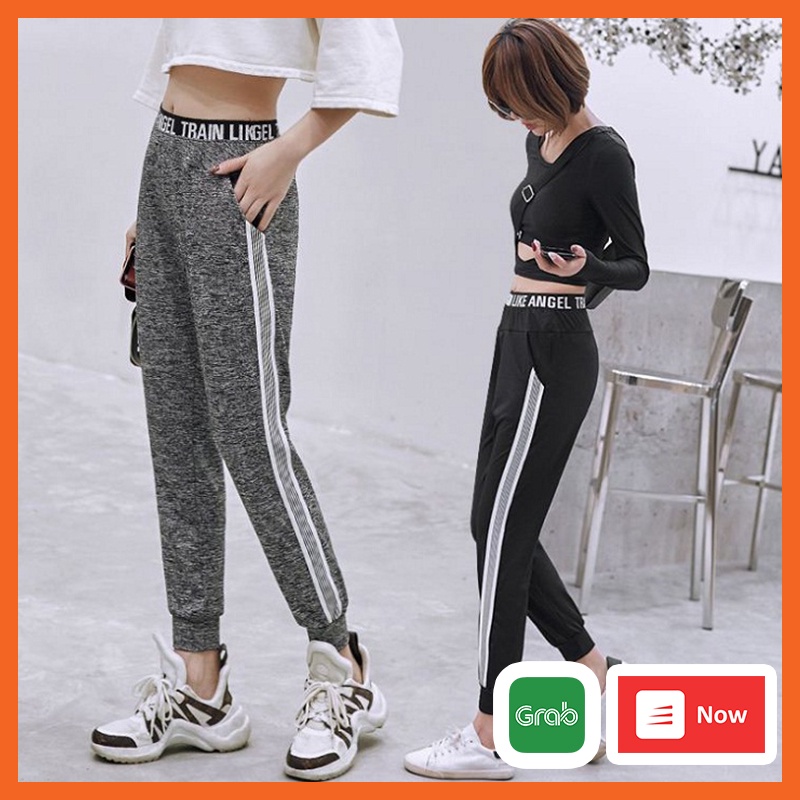 Quần Jogger thể thao nữ, Quần dài tập Gym Yoga Chạy bộ nữ phong cách