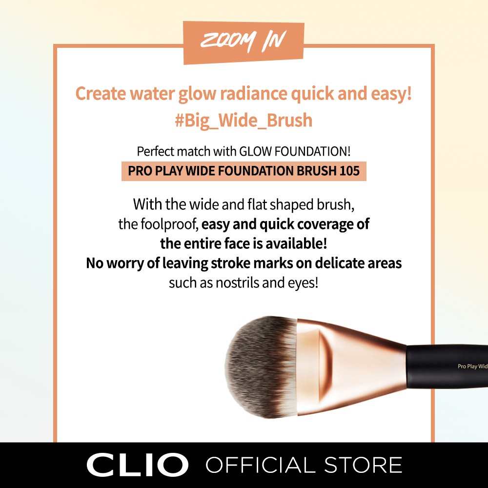 Bộ Kem Nền CLIO Chống Nắng Spf 50+ 38g Kèm Cọ Đánh Kem Nền