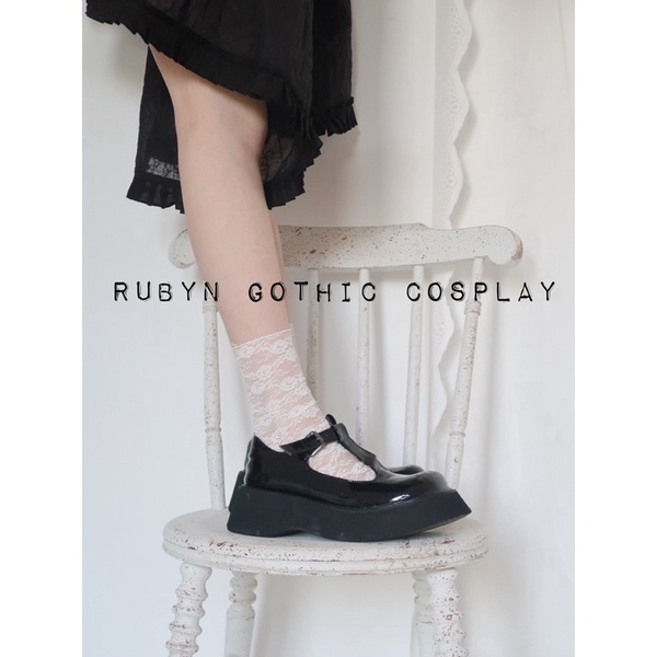 [Sẵn]Tất lolita ren thêu hoa co giãn, tất cosplay ren09