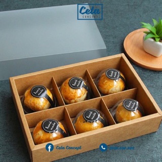 HỘP KRAFT 6 NGĂN (HỘP QUÀ HANDMADE) - size 22,5 x 15,1 x 5 cm