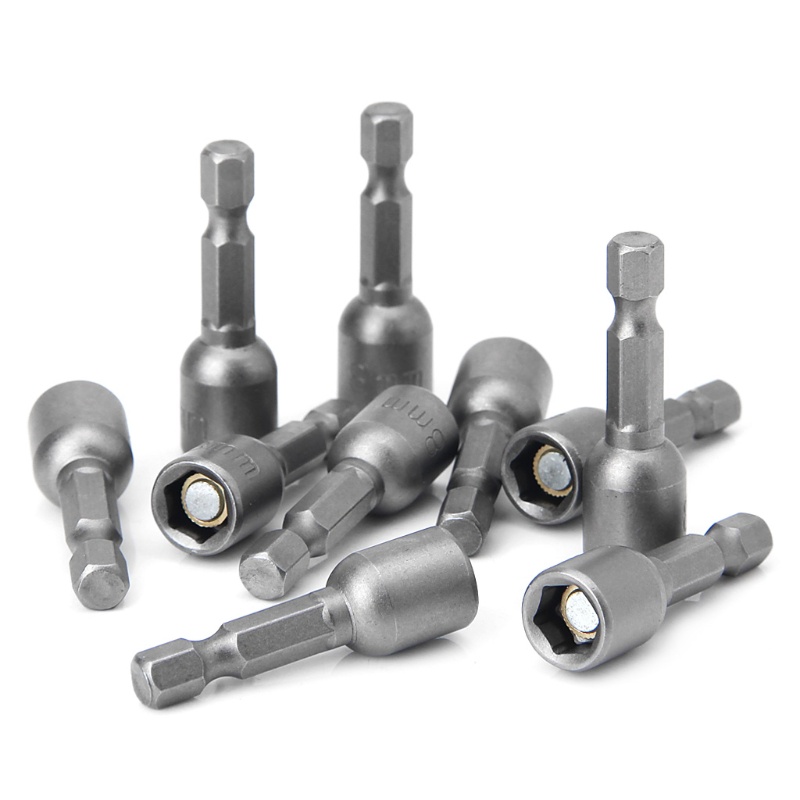 Bộ 10 Đầu Chuyển Đổi Mũi Khoan Từ Tính 8mm 5 16 Chuôi Lục Giác Chuyên Dụng