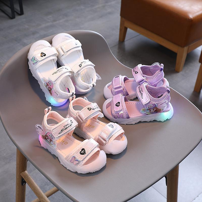 Dép sandal 2022 LED mã 1986 Quảng Châu cao cấp cho bé gái 1 đến 6 tuổi