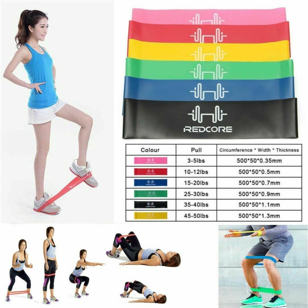 Dây MiniBand, Dây Cao Su Kháng Lực Tập Mông, Chân Đàn Hồi