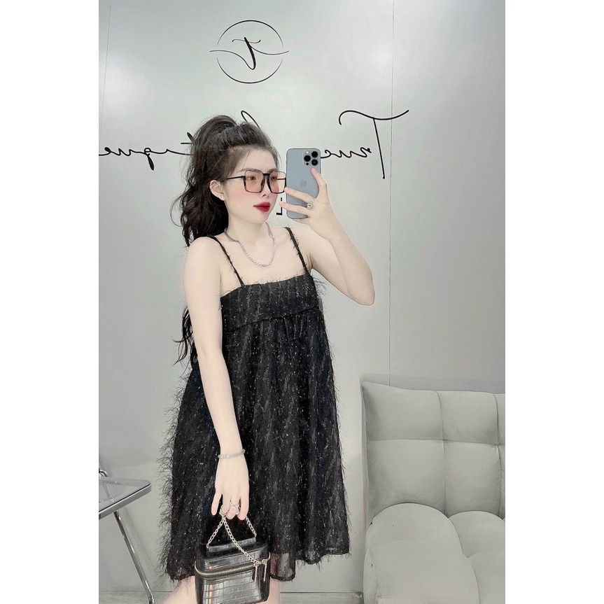 Đầm 2 Dây Babydoll Chất Liệu Lông Vũ May 2 Lớp Sang Chảnh Đi Tiệc Đi Chơi Xinh Xắn Điệu Đà Thời Trang Nữ Xm Minh Phúc