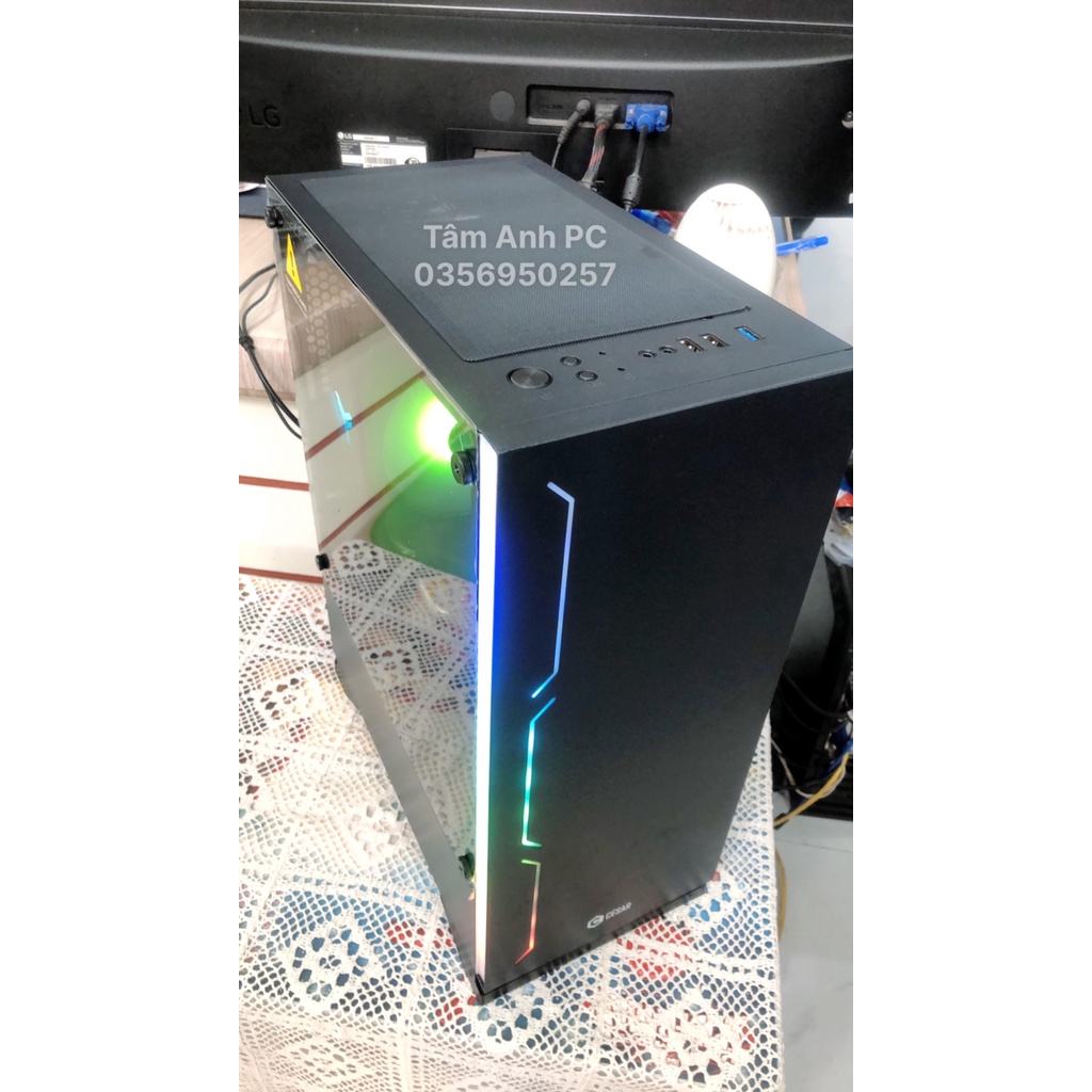 Vỏ Cây Máy tính bàn PC Cesar SNOW Black/White