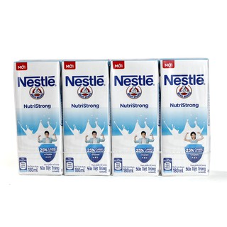 Lốc 4 hộp sữa nước tiệt trùng Nestlé NutriStrong 180ml - trắng