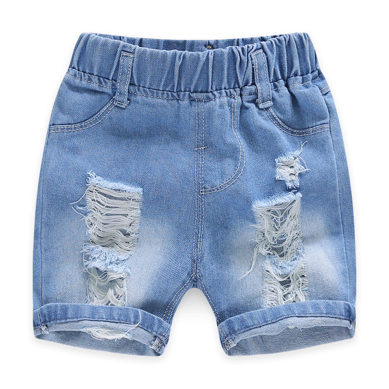 Quần Short Jeans In Hoạt Hình Cho Bé