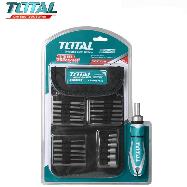 Bộ tích hợp 26 đầu tua vít Total TACSD30266 - Dụng Cụ Tháo Vặn Siết Vít Đa Năng Nhiều Đầu
