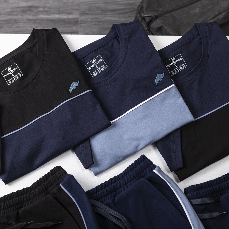 BÁN SỈ BỘ NAM RINBOS SỌC NGANG PHỐI MÀU CHO NAM | BigBuy360 - bigbuy360.vn