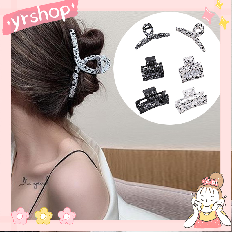 Kẹp tóc càng cua đơn giản thời trang phong cách retro cho nữ