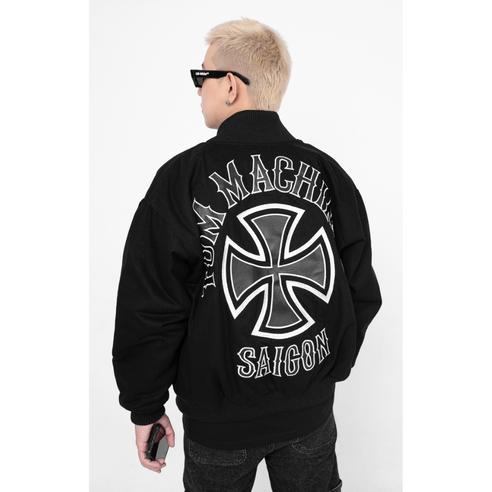 Áo khoác bomber màu đen Tum Machines ESSENTIAL BOMBER JACKET - Black