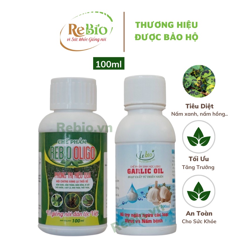 💥 CHÍNH HÃNG 💥 Combo 2 sản phẩm 𝐎𝐋𝐈𝐆𝐎 𝐯𝐚̀ 𝐆𝐀𝐑𝐋𝐈𝐂 𝐎𝐈𝐋 𝟏𝟎𝟎𝐦𝐥  Đặc trị đốm đen, thán thư, gỉ sắt, u sưng, đen thân....